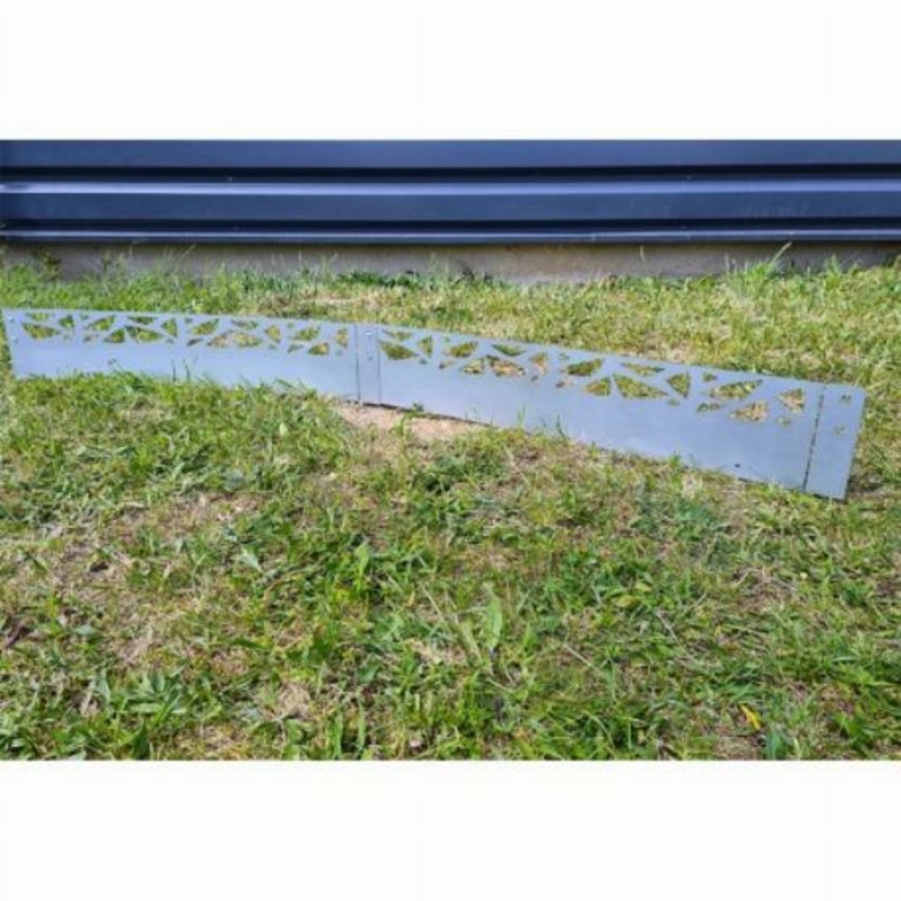 Bordure flexible en acier galvanisé avec décor - gris anthracite - ral 7016