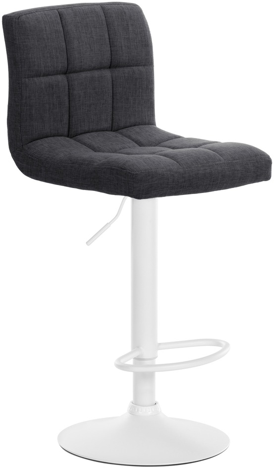 Tabouret de bar calma tissu blanc