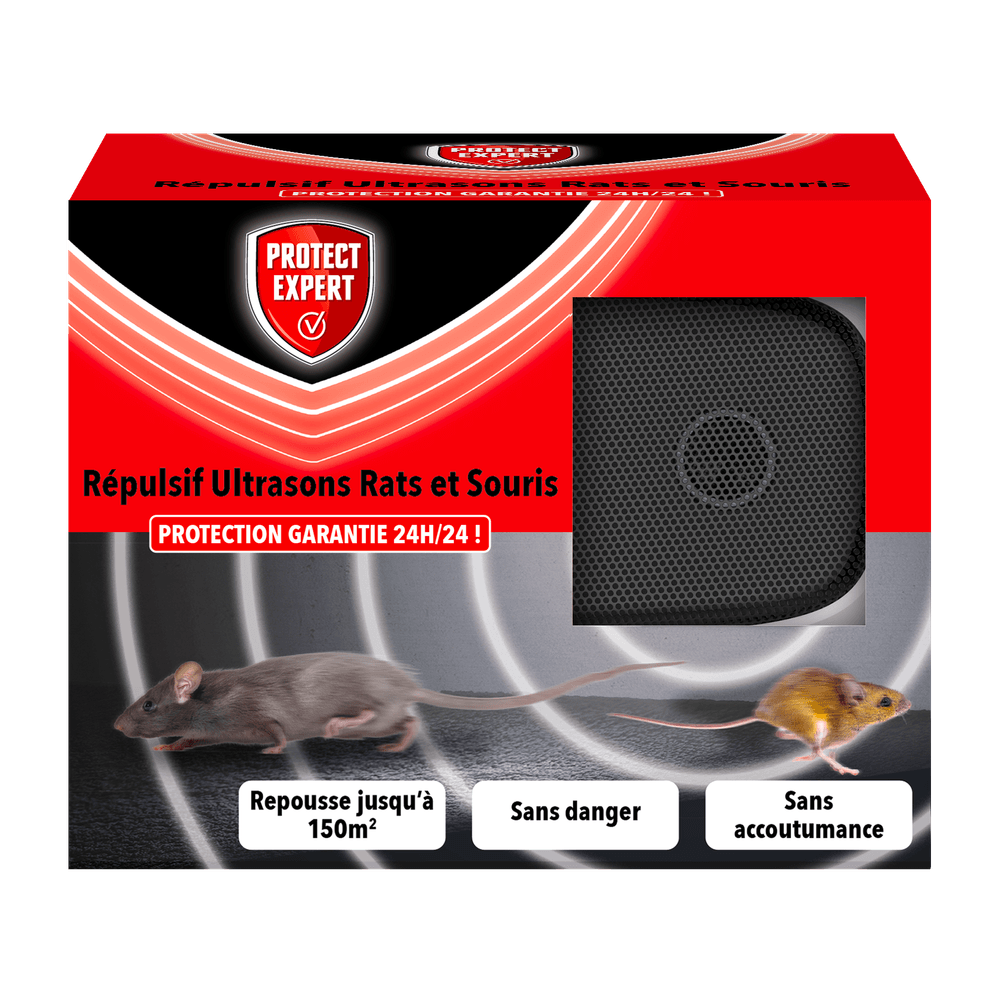 Ultrarasou - ultrason rats et souris - répulsif à ondes - sans accoutumance - repousse jusqu'à 150m²