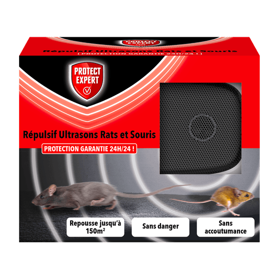 Ultrarasou - ultrason rats et souris - répulsif à ondes - sans accoutumance - repousse jusqu'à 150m²