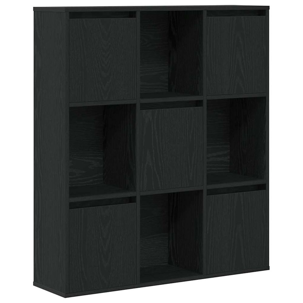 Bibliothèque chêne noir 89x24x101,5 cm bois d'ingénierie