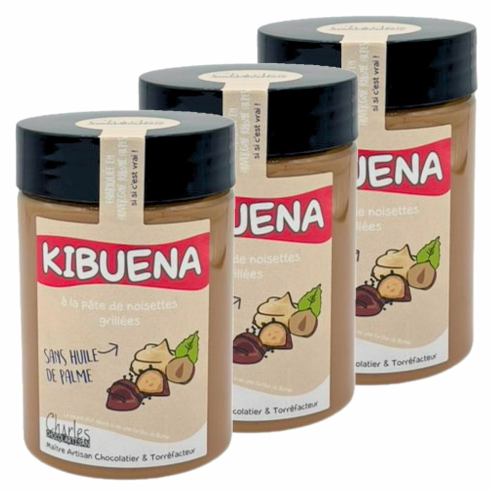 Pâte à tartiner à la crème de noisettes kibuena - charles chocolartisan