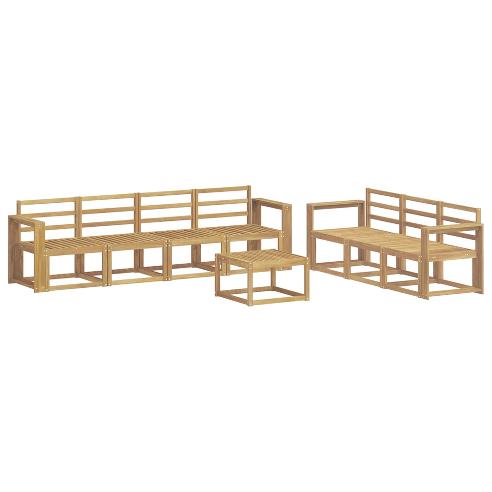 Ensemble de canapés d'extérieur 8 pcs blanc 59 x 59 x 37 cm