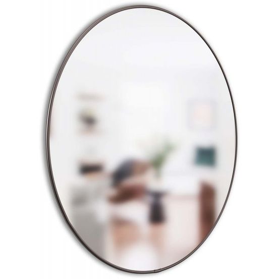 Miroir rond en métal 86 cm hubba titane