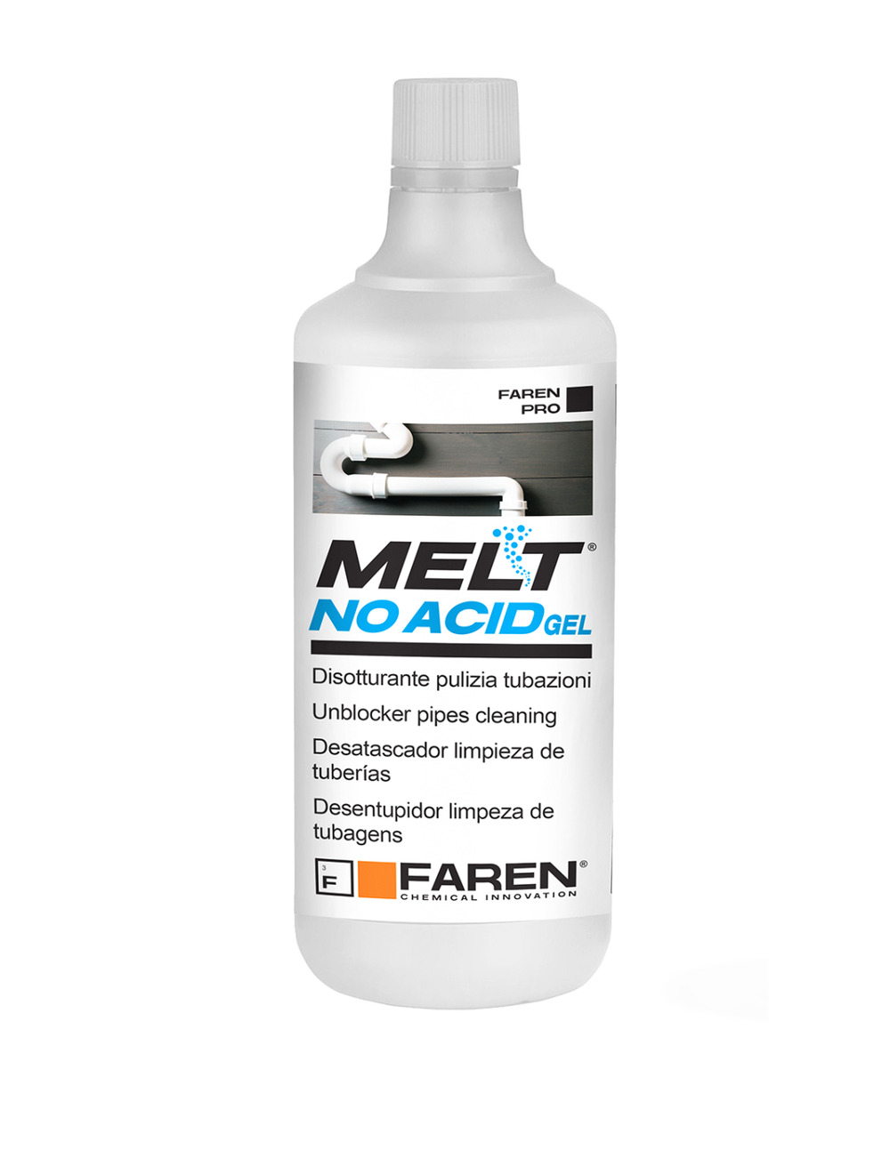 Déboucheur melt no acid gel faren 1l - faren