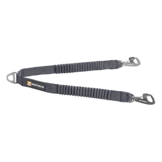 Coupleur double track™ adaptateur de laisse pour promener deux chiens sans s'emmêler. Couleur: basalt gray (gris)