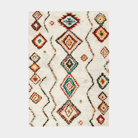 Tapis motif berbère - azilal multicolore - 80 x 150 cm