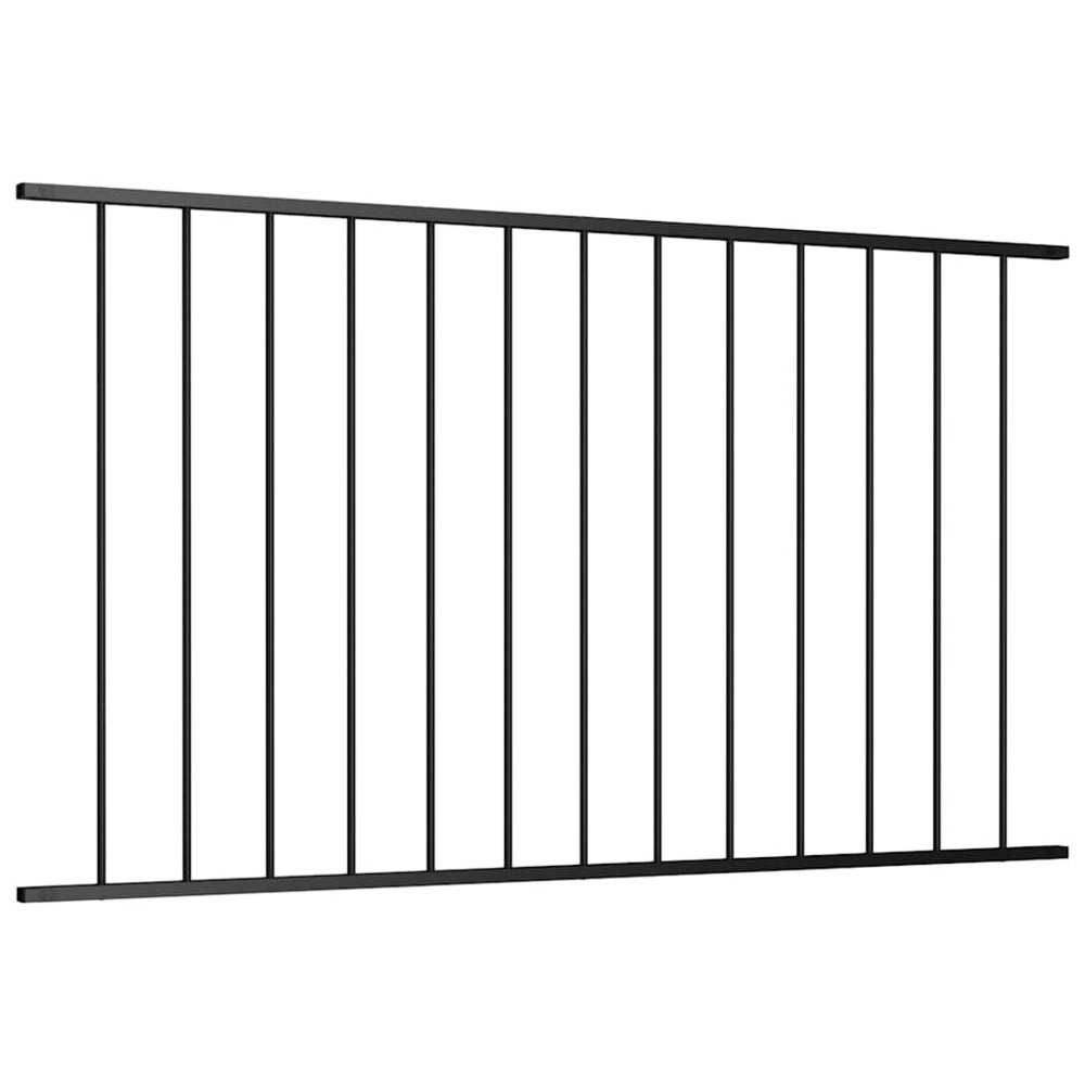 Panneau de clôture en acier thermolaqué 1,63 x 0,75 m noir