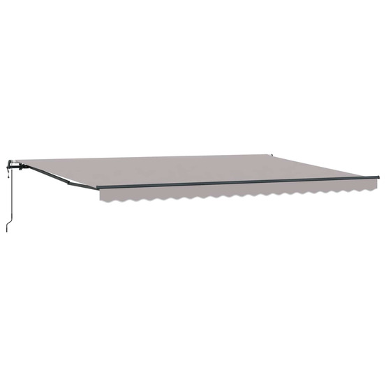 Auvent rétractable gris clair 500 × 350 cm tissu et aluminium