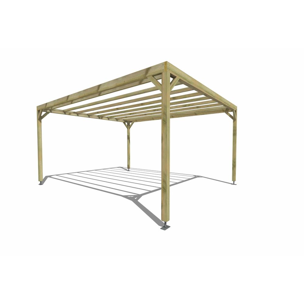 Pergola bois • 4m x 5m • indépendante • sens profondeur • livraison comprise