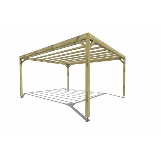 Pergola bois • 4m x 5m • indépendante • sens profondeur • livraison comprise