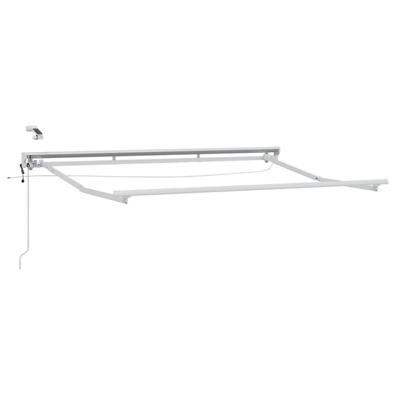 Cadre de store électrique avec led blanc 2,5 x 2 m aluminium