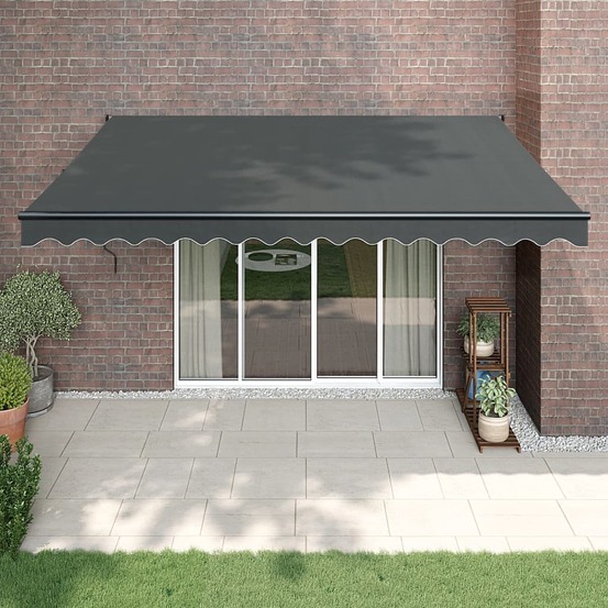 Auvent rétractable automatique anthracite 4x3 m