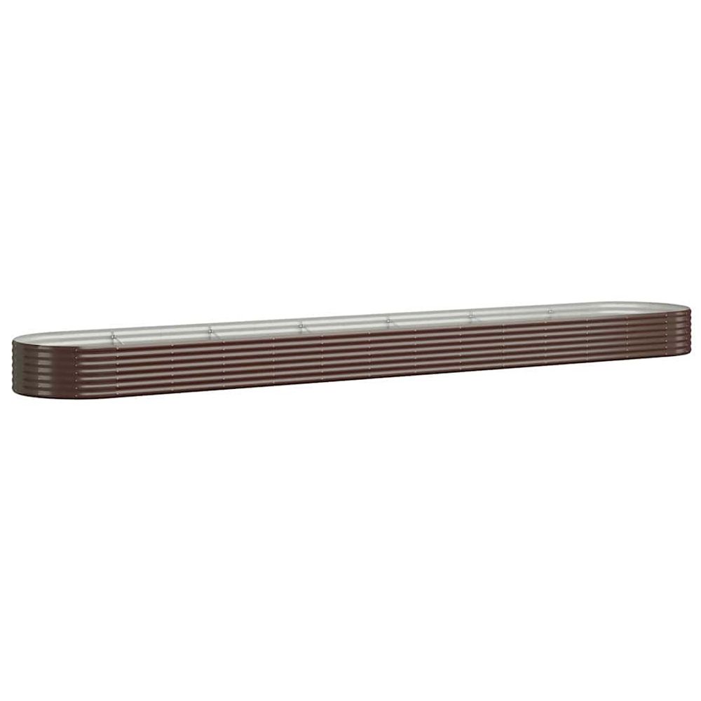Lit surélevé de jardin acier galvanisé marron
