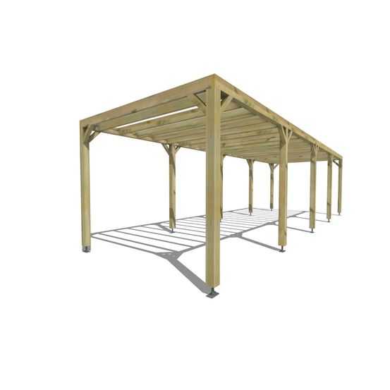 Pergola bois • 10m x 3m • indépendante • sens profondeur • livraison comprise