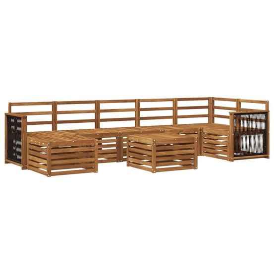 Ensemble de canapés d'extérieur 7 pcs naturel