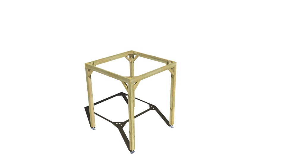 Pergola bois • 2m x 2m • indépendante • cadre simple • livraison comprise