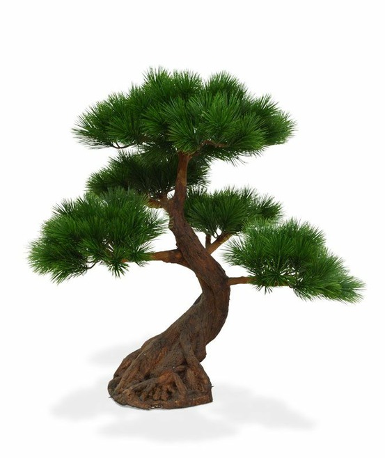 Pin bonsai artificiel deluxe 80 cm sur base