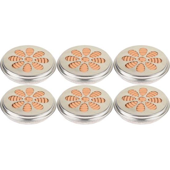 Spirales citronelle dans brûleur en métal lot de 6