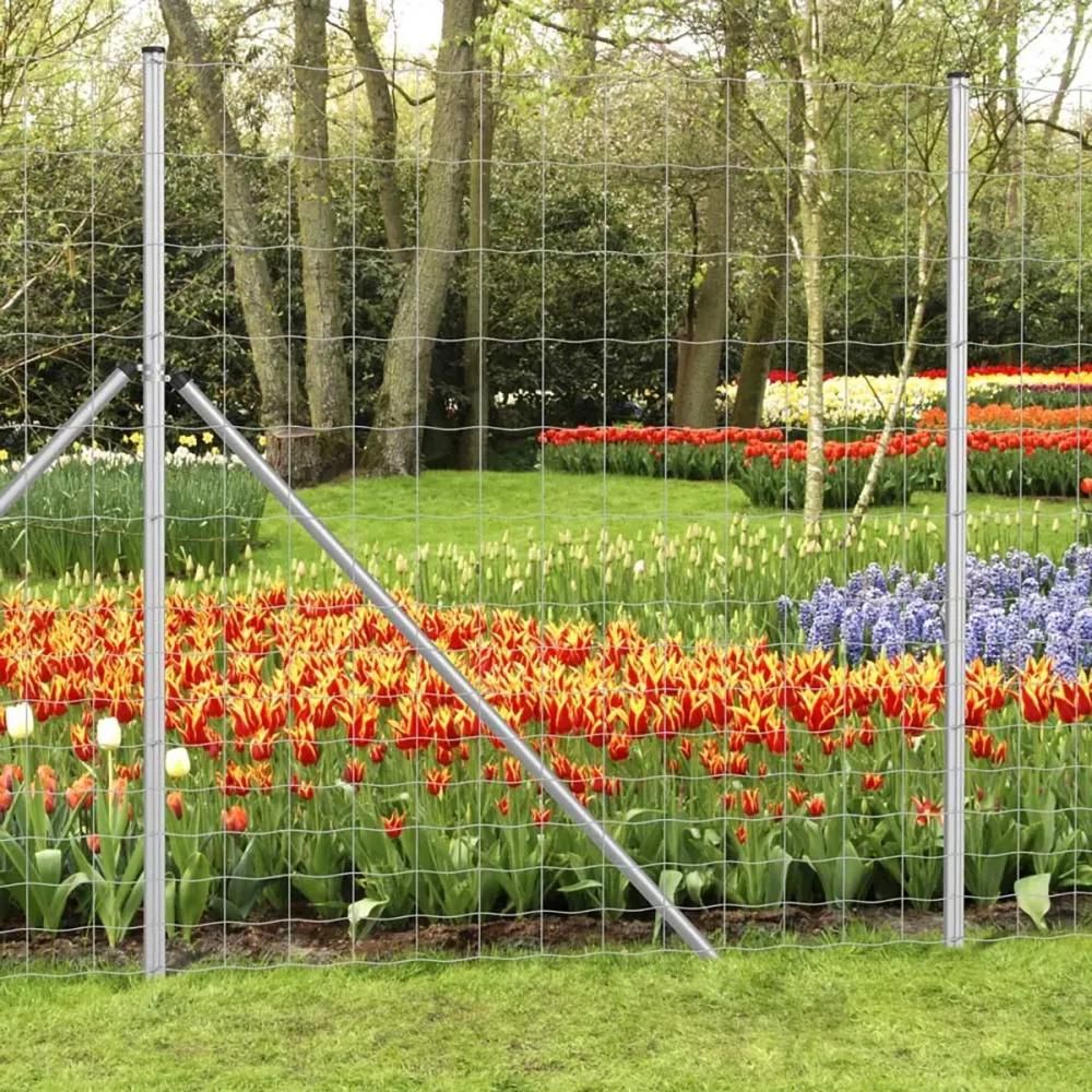 Grillage rempart léger 2m x 50m - mailles progressives 15cm - galvanisé