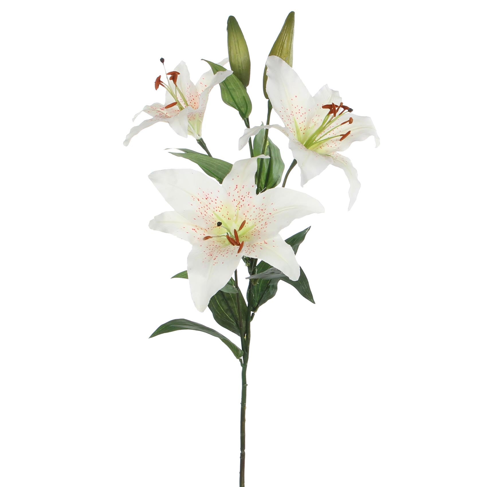 Mica decorations fleur artificielle lelie - 75x1x75 cm - pe - crème