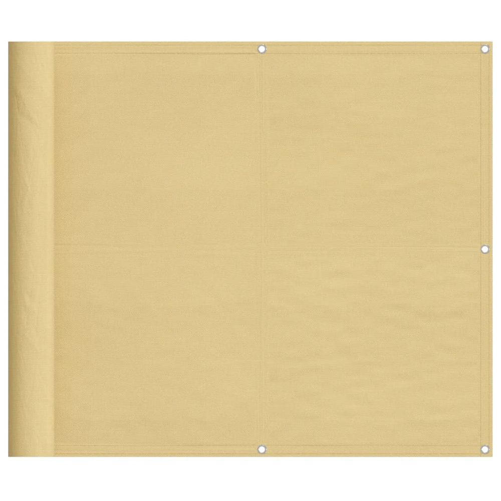 Écran de balcon sable 90x600 cm 100% polyester oxford