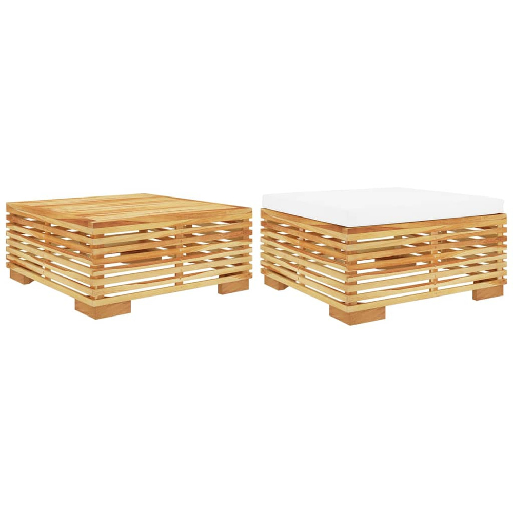 Salon de jardin 2 pcs bois de teck massif