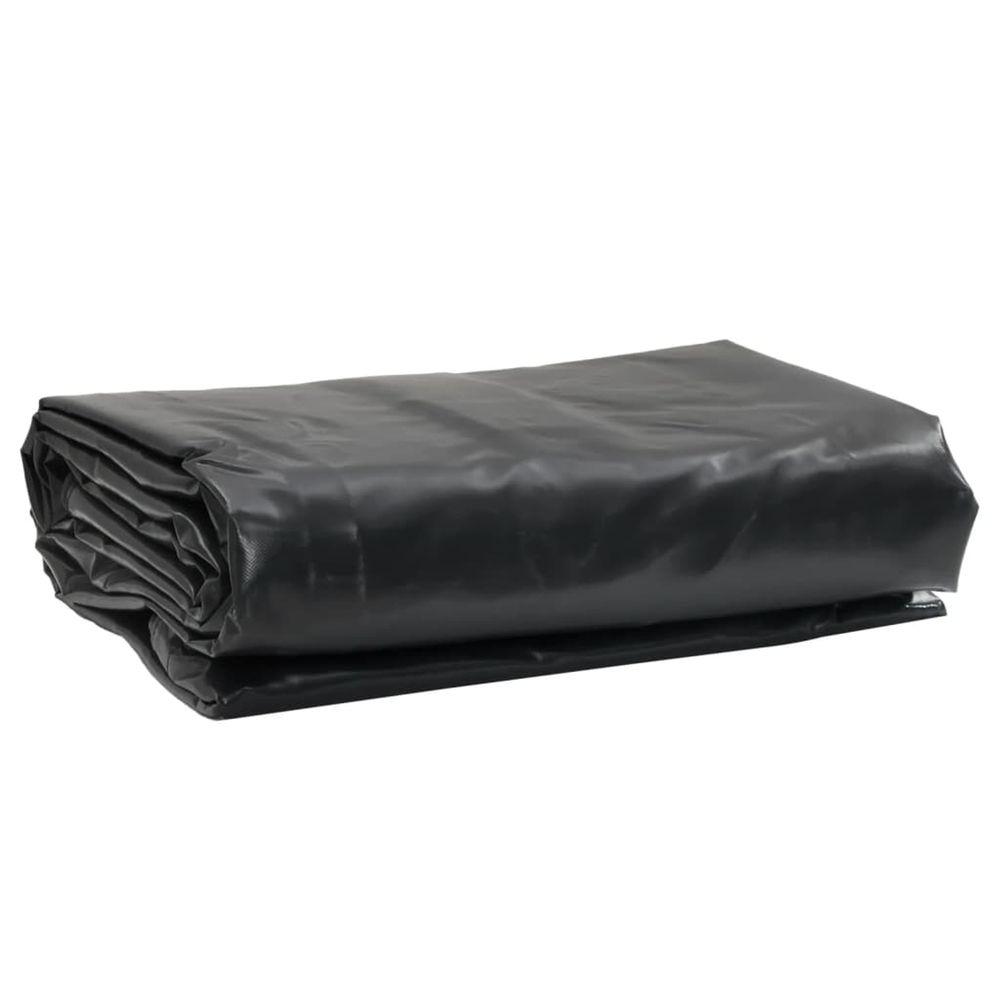 Bâche 650g / m² noir 1,5 x 2 m toile avec revêtement en pvc