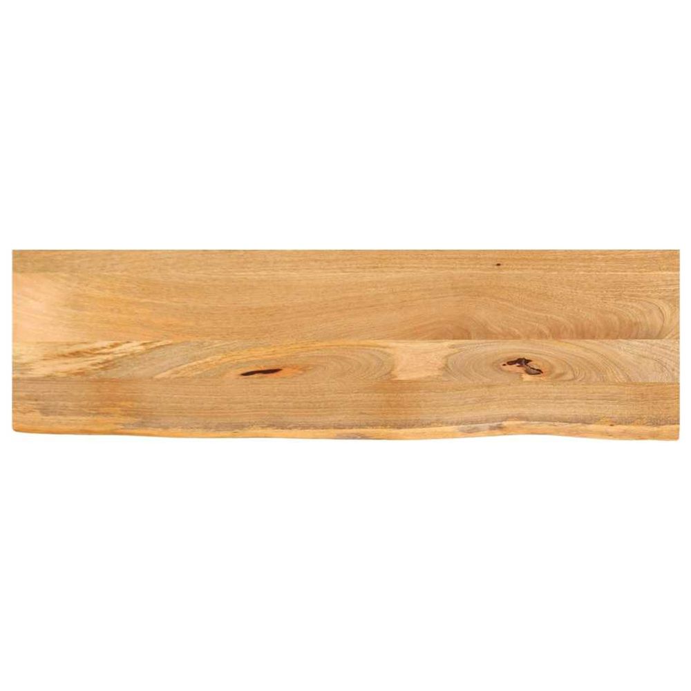Dessus de table à bord vivant 120x20x3,8cm bois massif manguier