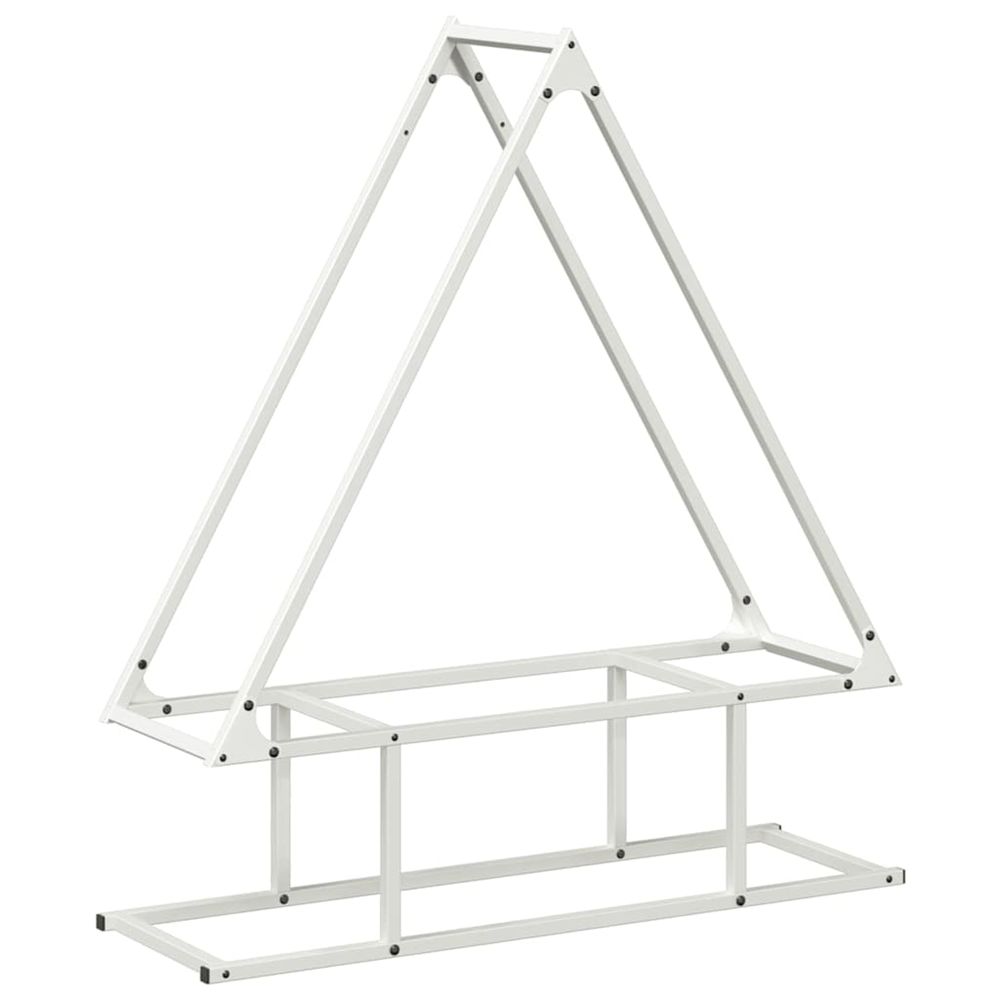 Portant de bois chauffage blanc 80x25x90 cm