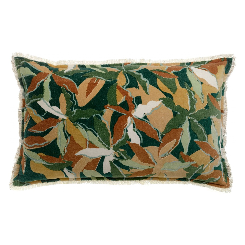Coussin imprimé alina petrole 40 x 65 cm