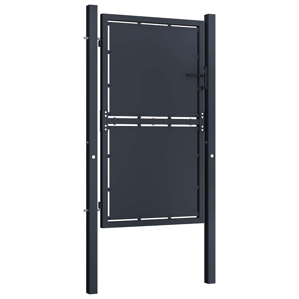 Portail de jardin en acier 100 x 125 cm anthracite
