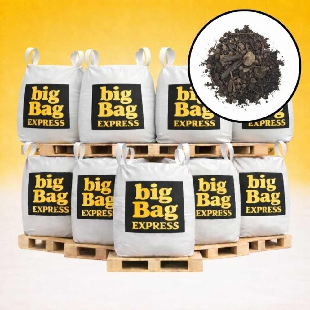 Pack 9 x big bag de 1m3 (+/- 10,8t) terre criblée amendée compostée à 25% - livraison premium