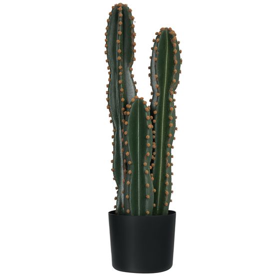 Cactus artificiel plastique pe décoration intérieur originale grand réalisme 60cm vert
