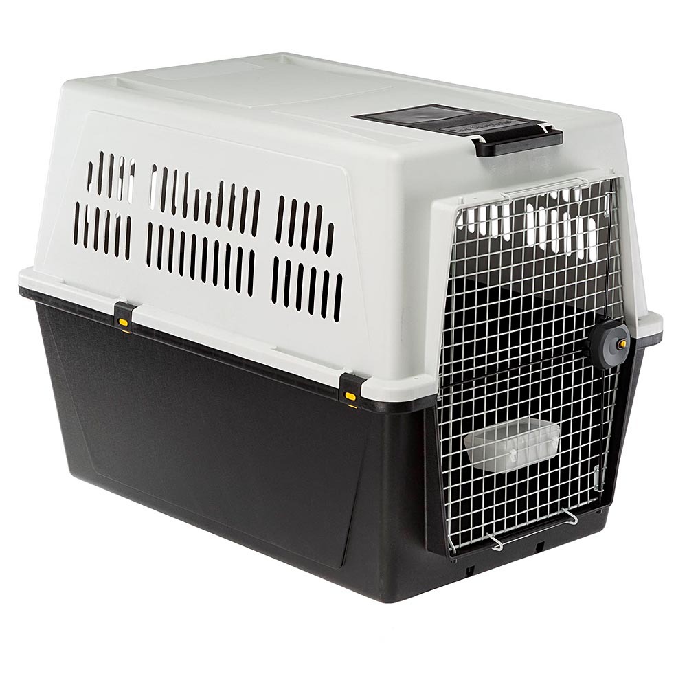 Ferplast transport pour chiens de grande taille atlas 70, box pour le transport de grands chiens avec mangeoire et accessoires