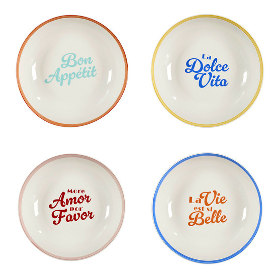 Lot de 4 assiettes creuses