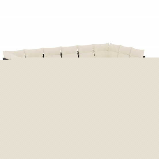 Salon de jardin avec coussins 13 pcs noir résine tressée