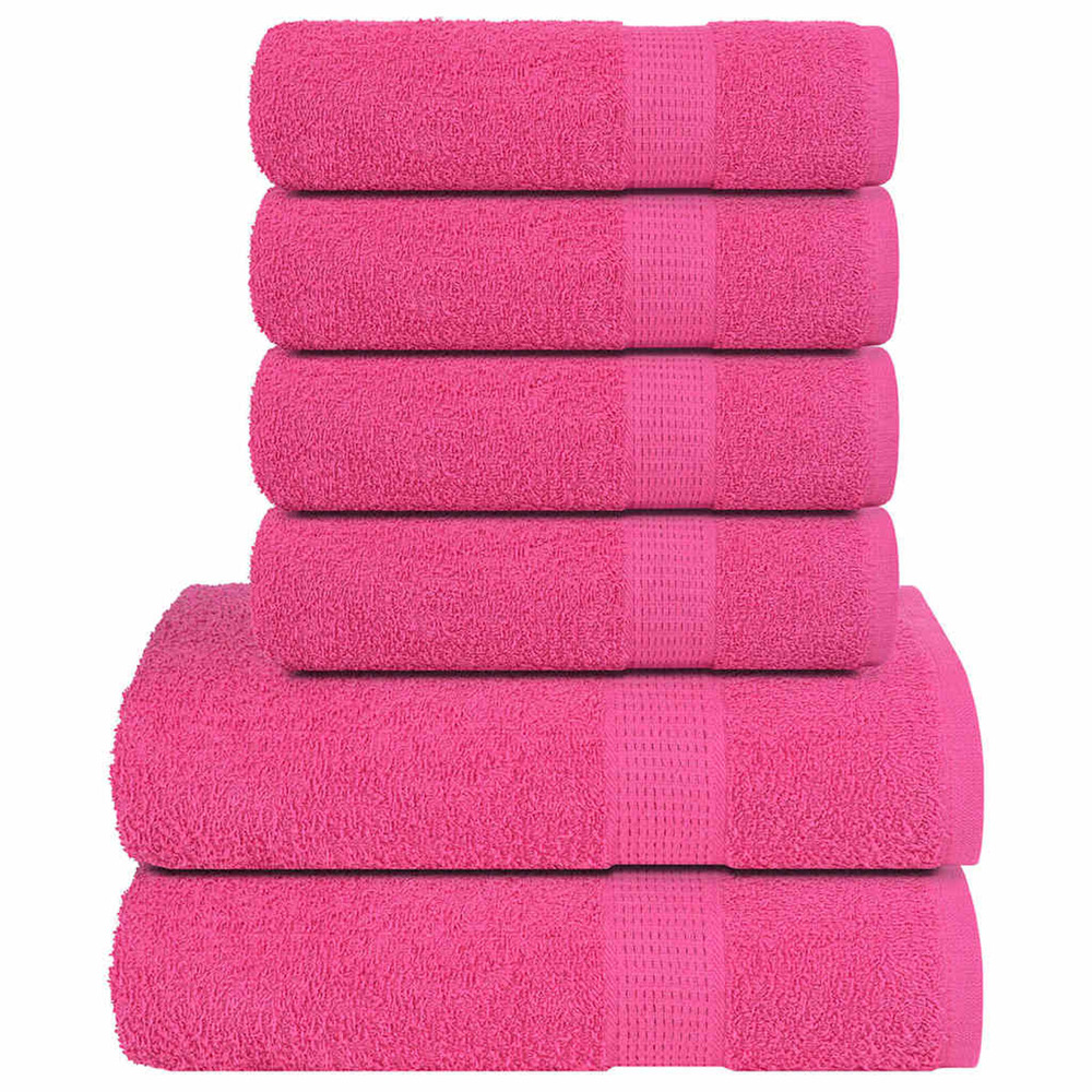 Ensemble de serviettes frogn 6 pcs rose 360 g/m²