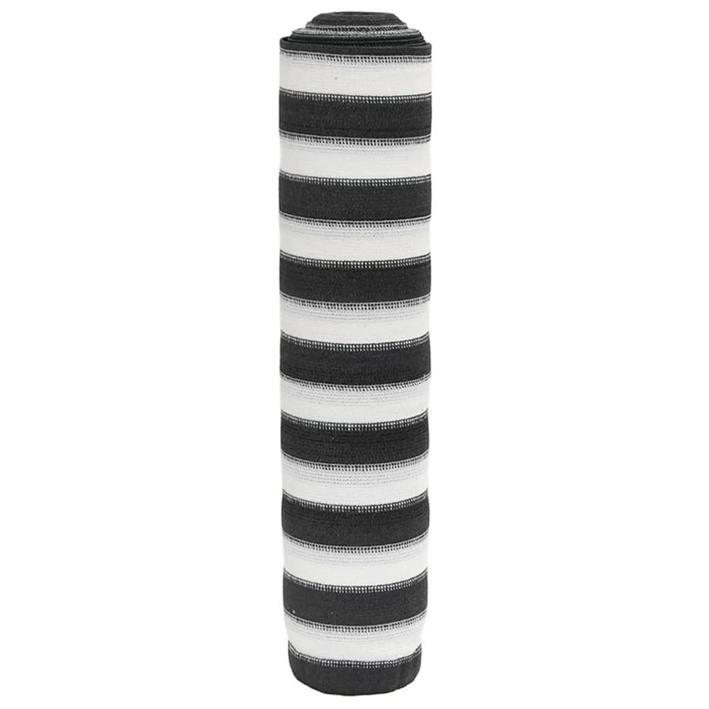 Filet brise-vue anthracite et blanc 1,8x10 m pehd 75 g/m²