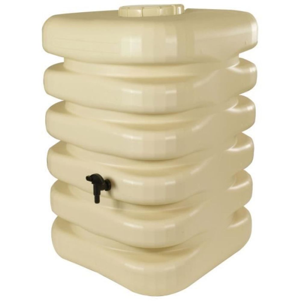 Récupérateur d'eau - - cubique - 350 litres - beige