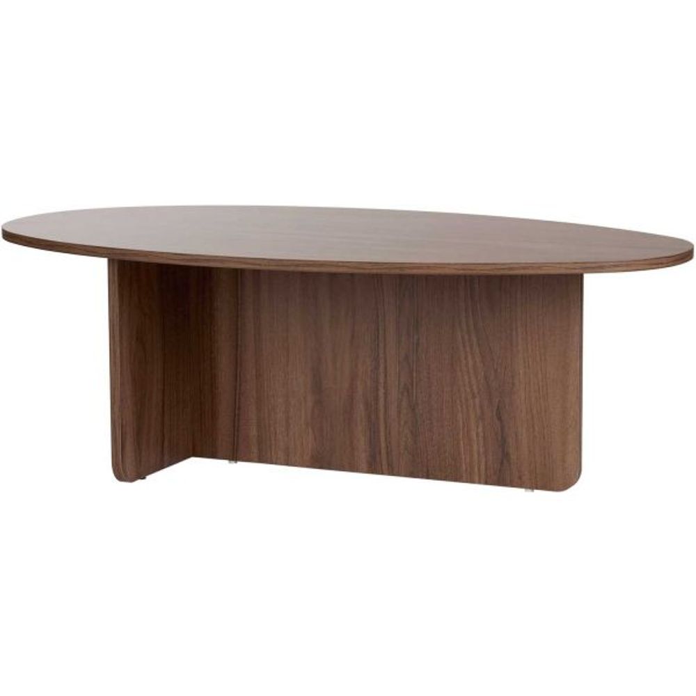 Table basse ovale en aggloméré orba noyer
