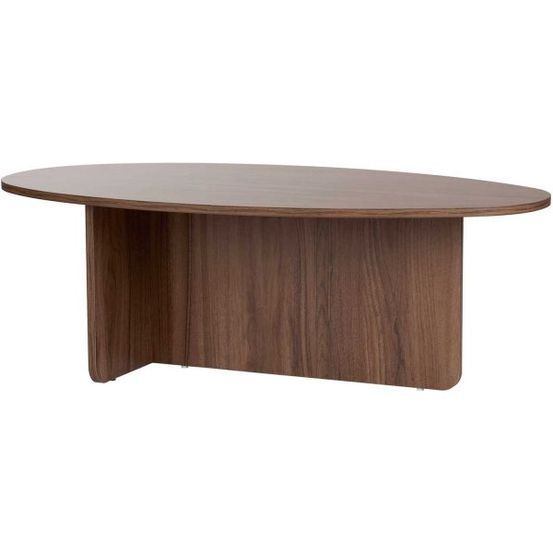 Table basse ovale en aggloméré orba noyer