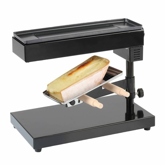 Fondoir à gril à raclette traditionnel 600 w noir