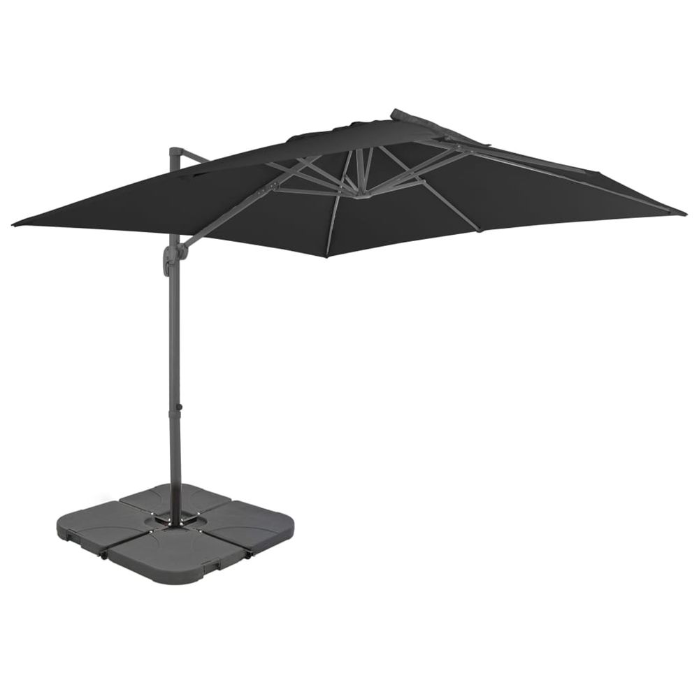 Parasol avec base portable Anthracite
