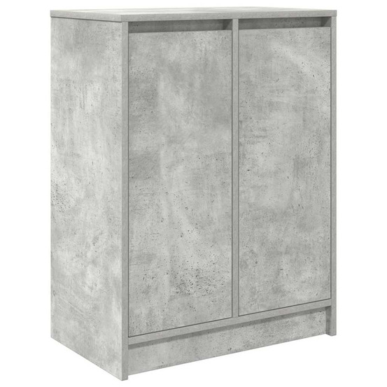 Armoire à chaussures gris béton 57x34x76 cm bois d'ingénierie