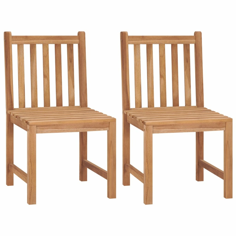 Chaises de jardin lot de 2 bois de teck solide