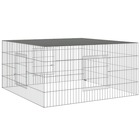 Cage à lapin 110x110x55 cm fer galvanisé