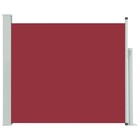 Auvent latéral rétractable de patio 100x300 cm rouge