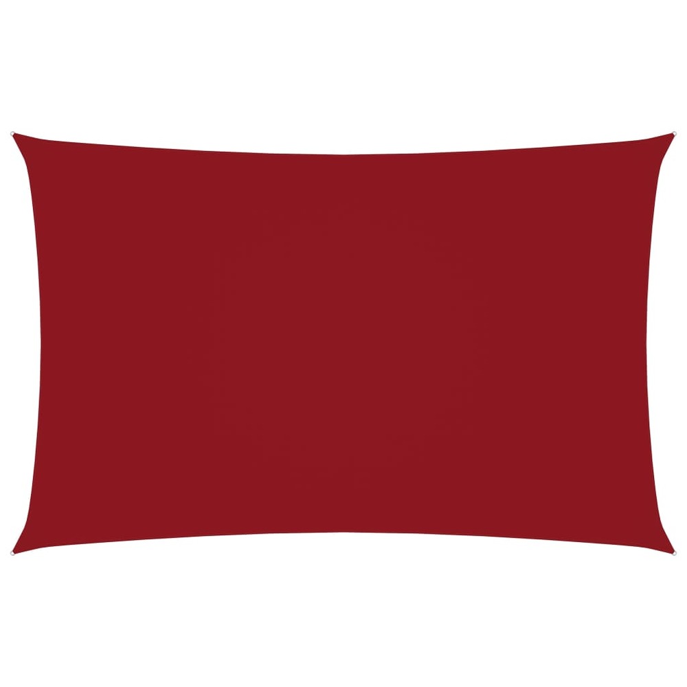 Voile toile d'ombrage parasol tissu oxford rectangulaire 2 x 5 m rouge