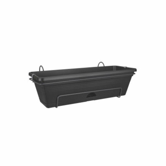 Bac balcon noir 50x17x26 cm